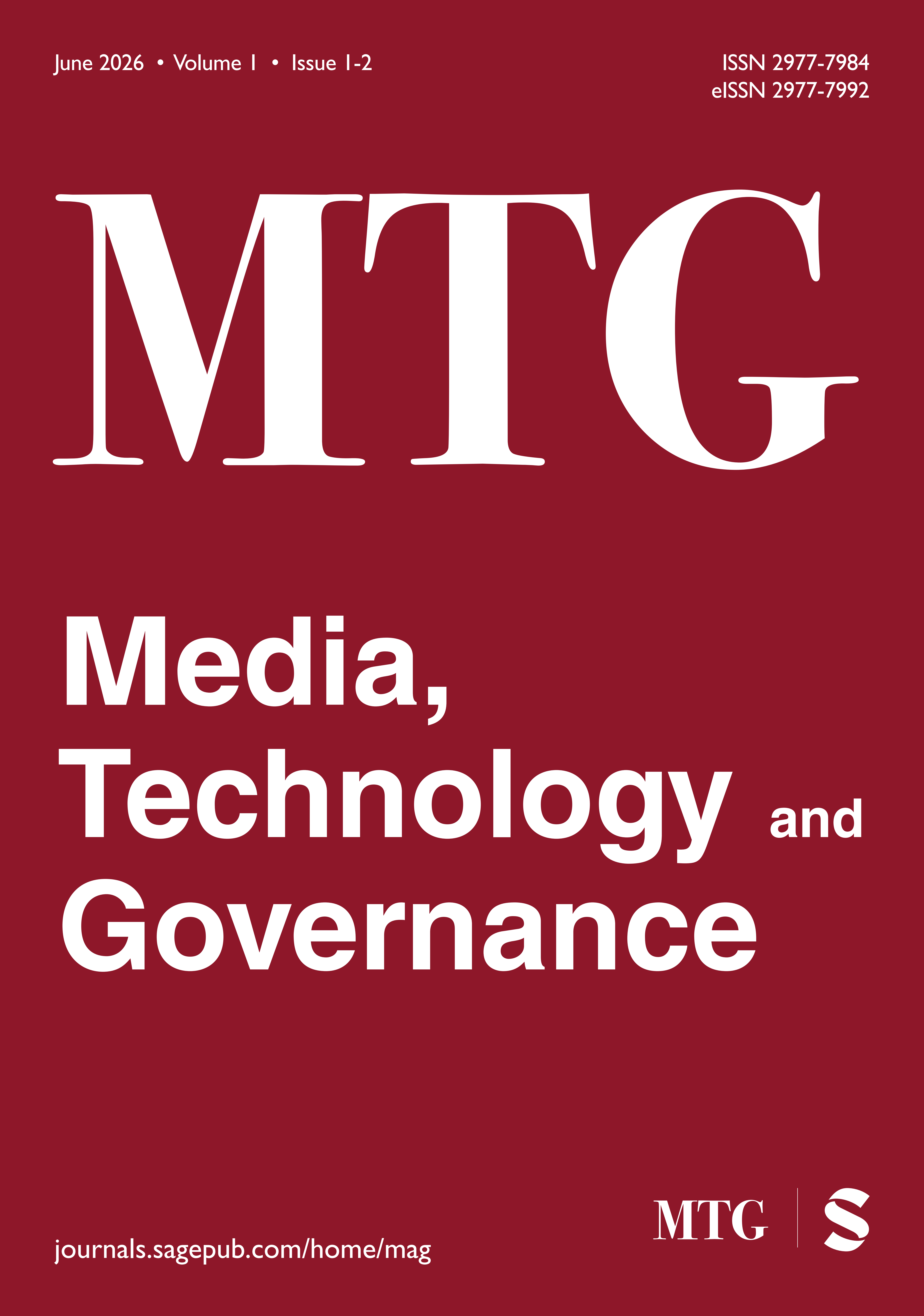 媒介、技术与治理(英文)(Media, Technology and Governance)(国际刊号)
